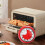 Red Mechanical Kitchen Timer with Magnet Stainless Steel 1 3