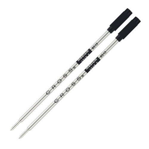 Cross Cross Ballpoint Refill, Medium Black, 2 per card, (8513-2)