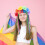 Flower Headband Plastic Ribbon Rose Shape 1 Set 8