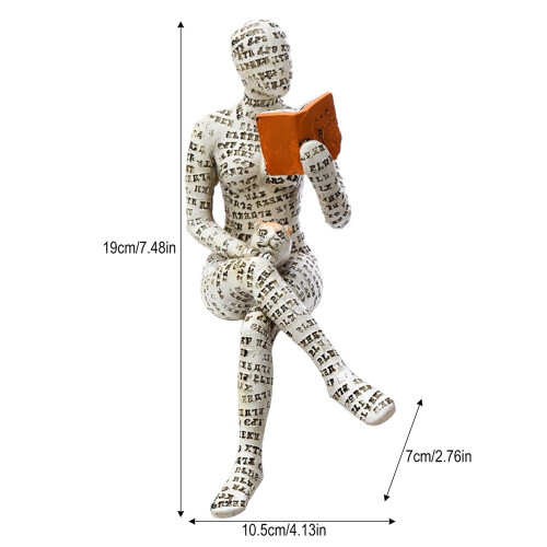 Pulp Reading Woman Resin Figurine Thinker Style 1