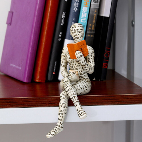 Pulp Reading Woman Resin Figurine Thinker Style 2
