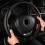 Hand-sewn leather steering wheel wrap brown 38cm embossed 5