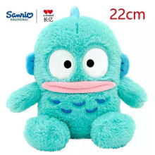 (SNO065-22cm) 100% Genuine Sanrio Hangyodon Cartoon Plush Toy Hanton Plush Dolls Throw Pillow Birthday Gift Kids Friends Halloween Decoration