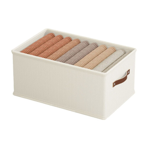 Fabric Closet Organizer Box with Handle Rectangle 1 Pack 1