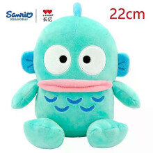 (SNO061-22cm) 100% Genuine Sanrio Hangyodon Cartoon Plush Toy Hanton Plush Dolls Throw Pillow Birthday Gift Kids Friends Halloween Decoration