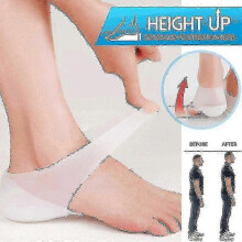 (height 3cm Male) 1 Pair Concealed Footbed Enhancers Invisible Height Increase Silicone Insoles Pads