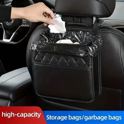 Car Seat Back Hanging Storage Bag, Backseat Garbage Bag, Storage Box, Multi-functional Organizer 1