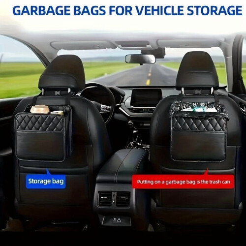 Car Seat Back Hanging Storage Bag, Backseat Garbage Bag, Storage Box, Multi-functional Organizer 2