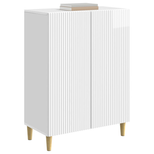 VidaXL vidaXL Sideboard High Gloss White 66 x 34.5 x 90 cm Engineered Wood 1