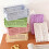 Plastic Baskets Foldable Desk Crates Storage Box Stackable Table Basket Organizers Office Desktop Drawer Shelf Purple 3