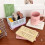 Plastic Baskets Foldable Desk Crates Storage Box Stackable Table Basket Organizers Office Desktop Drawer Shelf Purple 4