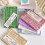 Plastic Baskets Foldable Desk Crates Storage Box Stackable Table Basket Organizers Office Desktop Drawer Shelf Purple 7