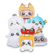 (Baby Boxy) Lankybox Plush Toy Stuffed Animals Baby Foxy Boxy Rocky Shark Milk Bottle Doll Kids Gift