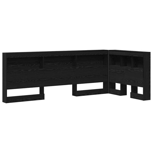 VidaXL vidaXL Storage Headboard with Shelf Black Oak 75 cm Engineered Wood 1
