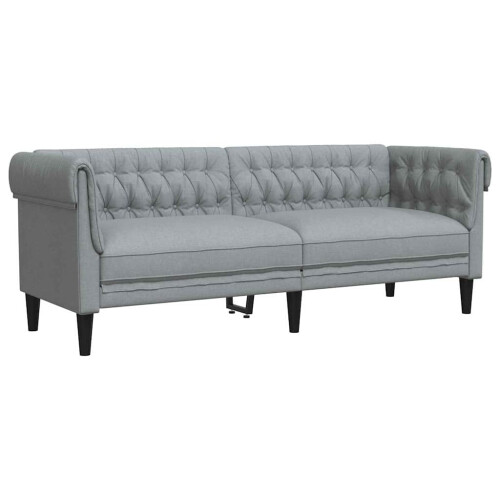 VidaXL vidaXL Sofa Light Grey 201.5 x 74.5 x 74.5 cm Polyester 1