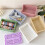 Plastic Baskets Foldable Desk Crates Storage Box Stackable Table Basket Organizers Office Desktop Drawer Shelf Purple 8