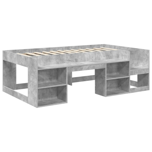 VidaXL vidaXL Kids'Bed Frame with Storage Concrete Grey 80 x 200 cm 2