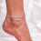 Sterling Silver Infinity Anklet for Women Double Layer 2