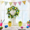 Stylish Artificial Flower Easter Wreath for Indoor/Outdoor Spring Decor – Compatible with Easter Egg Decoration 5