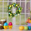 Stylish Artificial Flower Easter Wreath for Indoor/Outdoor Spring Decor – Compatible with Easter Egg Decoration 6