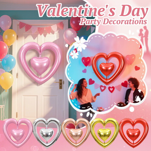 Heart-shaped Balloon Set Home Decor 5 Pcs 2