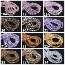 200pcs 3mm Round Faceted Sphere Crystal Glass Ball Loose Spacer Crafts Beads Lot-Light Rose AB