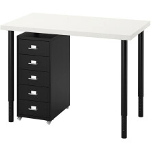 IKEA LINNMON / OLOV Desk & HELMER Unit 100x60cm