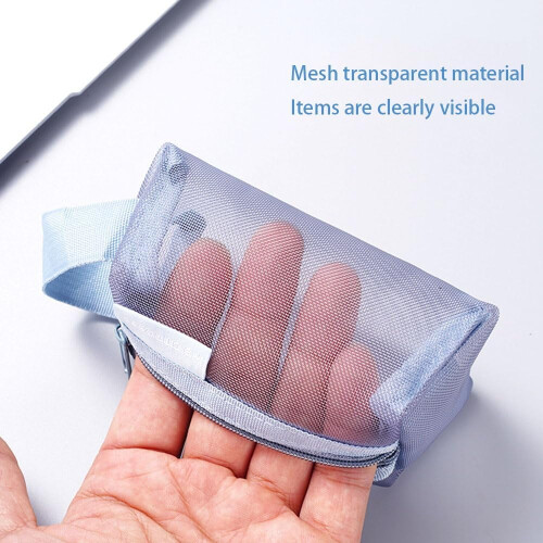 Portable Square Mesh Storage Bags 4.33x2.76in 3 pcs 2