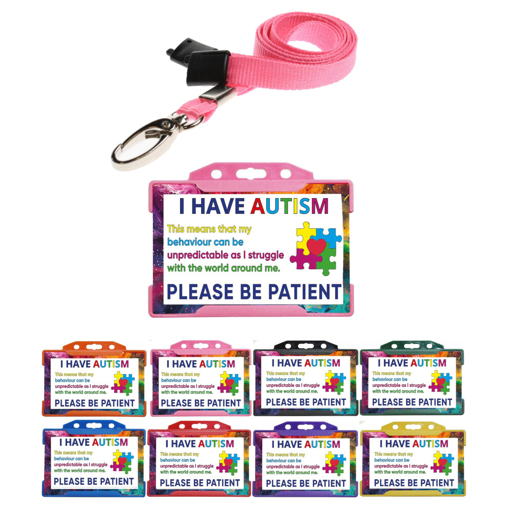 Photos - Other Office Equipment Quantum Leap Autism Awareness Card Hidden Disability Lanyard I Have Autism Lanya