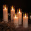 LED Pillar Candles Pure White Flameless Battery Operated 2