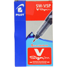 Pilot V Sign Pen Liquid Ink 2.0 mm Tip - Light Blue, Box of 12