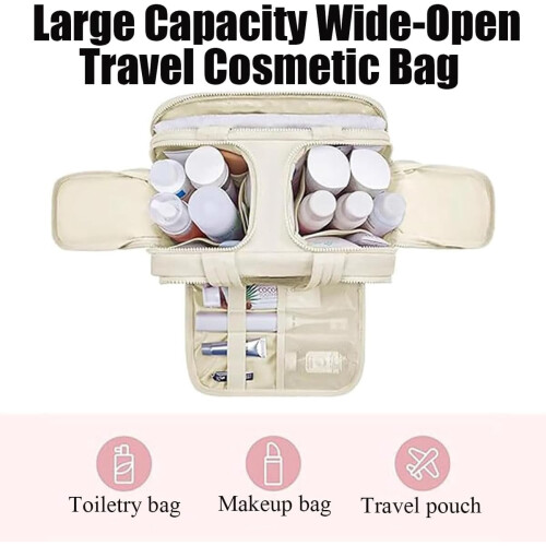 Toiletry Bag Waterproof Large Capacity 4-in-1 Puffy 1