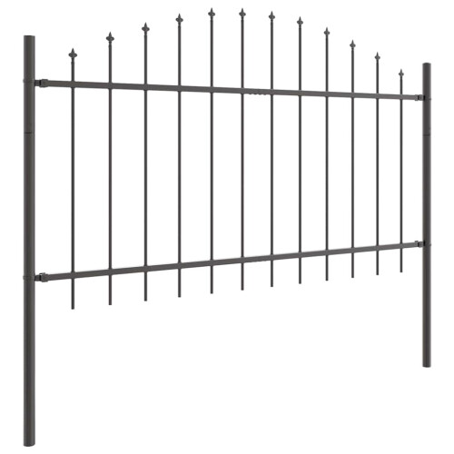 VidaXL vidaXL Gartenzaun WOERDEN 8 stk. 170 x 140 cm Grau 1