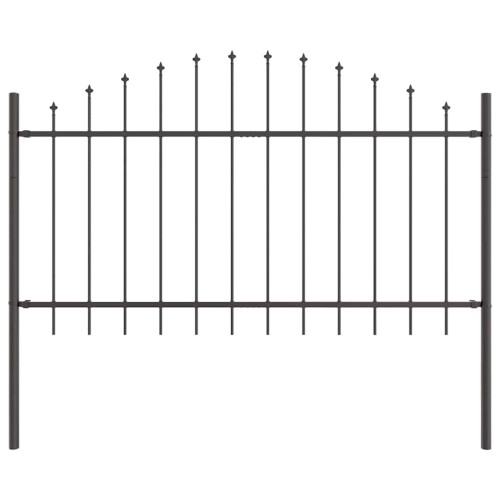 VidaXL vidaXL Gartenzaun WOERDEN 8 stk. 170 x 140 cm Grau 2