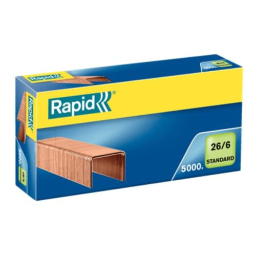 Rapid Rapid 26/6mm Standard Staples, For Stapling up to 20 Sheets, Use with Desktop an