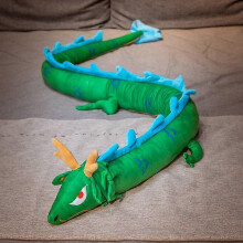 (green) 220cm Long Plush Toy Soft Stuffed Animals Doll Large Dragon Sleeping Pillow For Girls Kids Friends Boys Creative Birthday Gifts