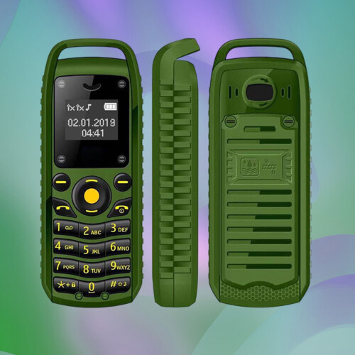Πράσινο πληκτρολόγιο κινητού τηλεφώνου Bm25Dual Sim με ευθύ μίνι σχεδιασμό και 1