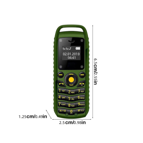 Πράσινο πληκτρολόγιο κινητού τηλεφώνου Bm25Dual Sim με ευθύ μίνι σχεδιασμό και 2