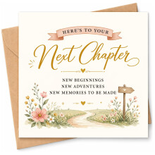 YISCOKO Good Luck Cards Congratulations Card - Next Chapter Theam New Job Card N