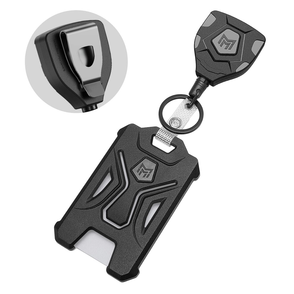 Photos - Other Office Equipment MNGARISTA Retractable Badge Holder and Heavy Duty Badge Keychain with Belt Clip,