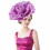 Flower Event Hat Designed With Oversized Fabric Blossoms For Elegant Looks 3