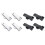 4Pieces Multipurpose Window Sash Lock Black Mounting Hole Centers Replacement With Screws for Sliding Window Use 7