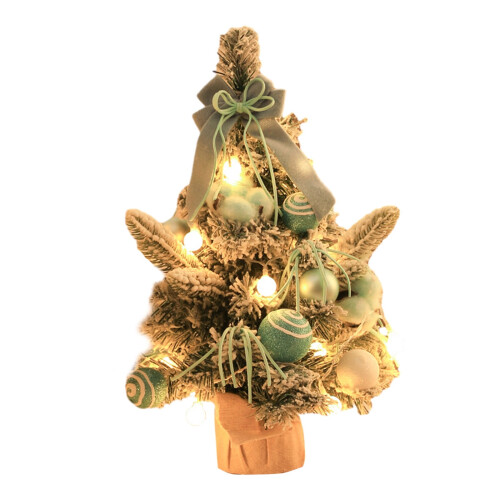 Mini Blue Artificial Christmas Tree with Lights, 30 cm 1