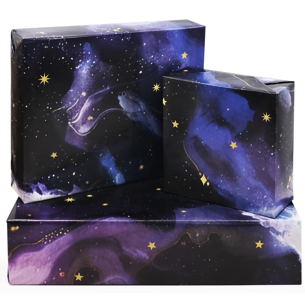 Photos - Other Office Equipment Navy Sky Wrapping Paper 5Pcs,Blue Wrapping Paper 50 * 70cm for Men Women Birthda