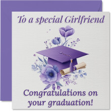 Supportive Congratulations Card for Girlfriend - Celebrate Her Big Moment - Purp