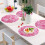 Pink Abstract Shells Round Placemat 1 Piece 6