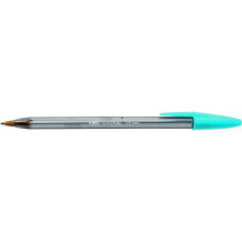 BIC Cristal Fun Ballpoint Pens, Wide Point (1.6 m), Box of 20, Turquoise Colour