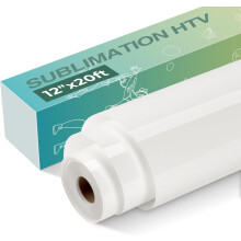 HTVRONT Clear Sublimation HTV 12" X 20FT(30.5x610CM) - High Transfer Rate Heat T