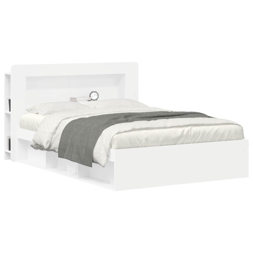 VidaXL vidaXL Headboard Cabinet with Storage White Engineered Wood 1