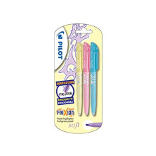 Pilot Frixion Light Soft Erasable Highlighter - Pastel Yellow/Pink/Blue, Pack of